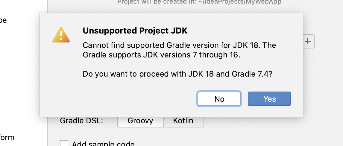 Gradle project creation