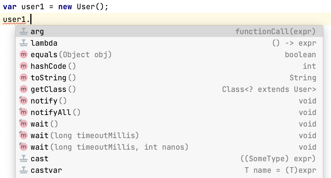 Methods of class object