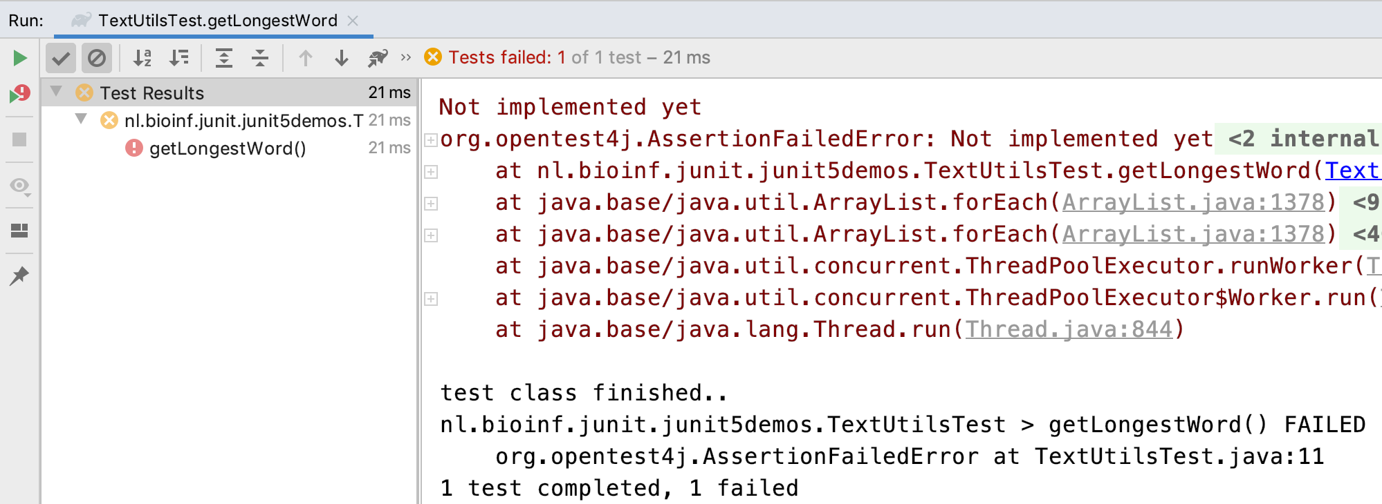 Run JUnit5 test 2